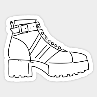 Line art of a Platform shoe Sticker